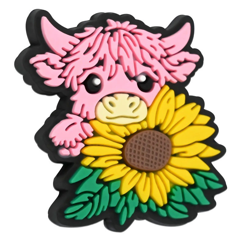 Wholesale  Random 100pcs Cartoon Highland Cattle Series Beads